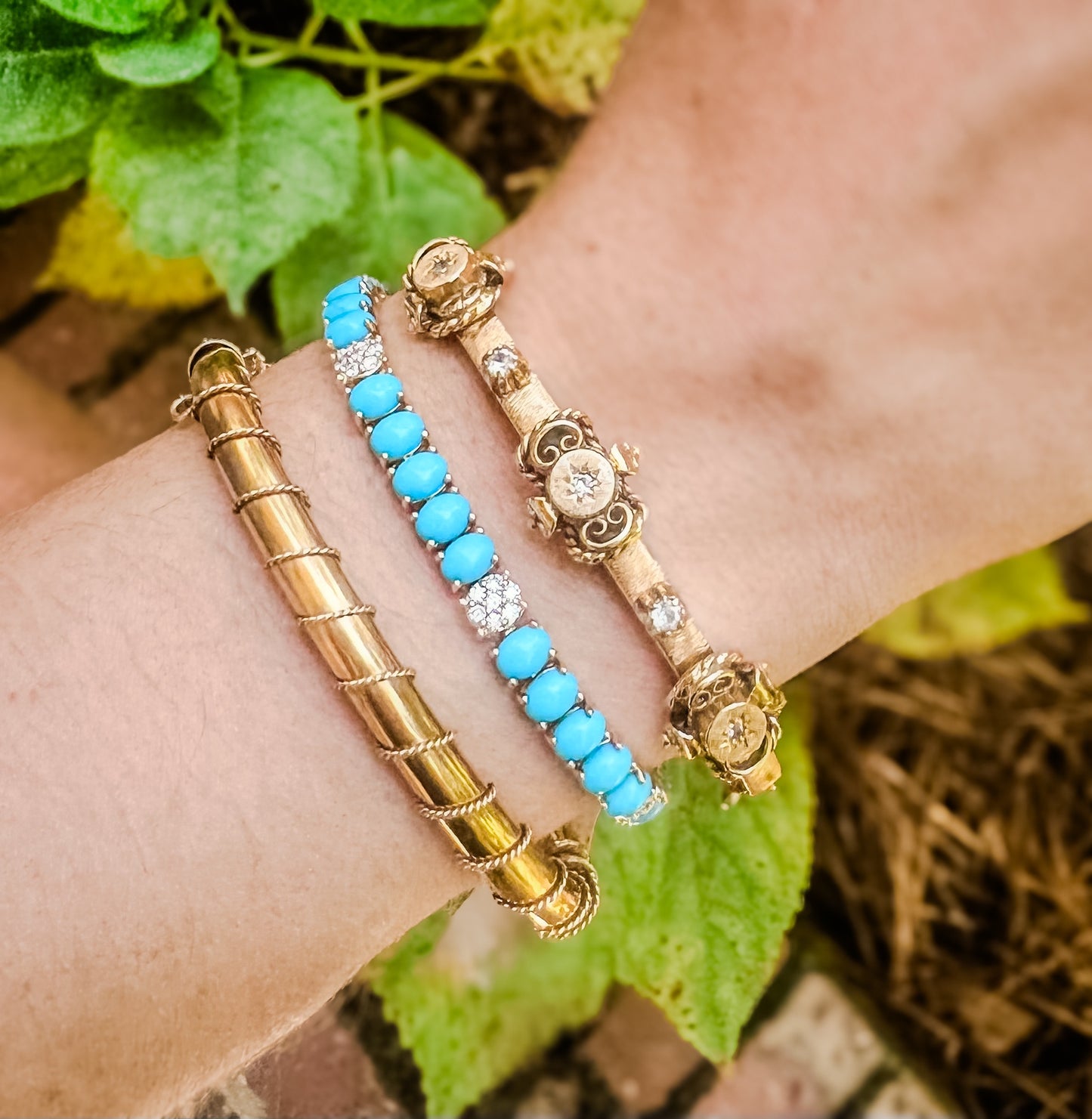 Turquoise and Diamond Bracelet