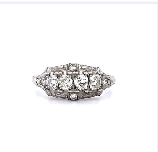4 Diamond Estate Ring