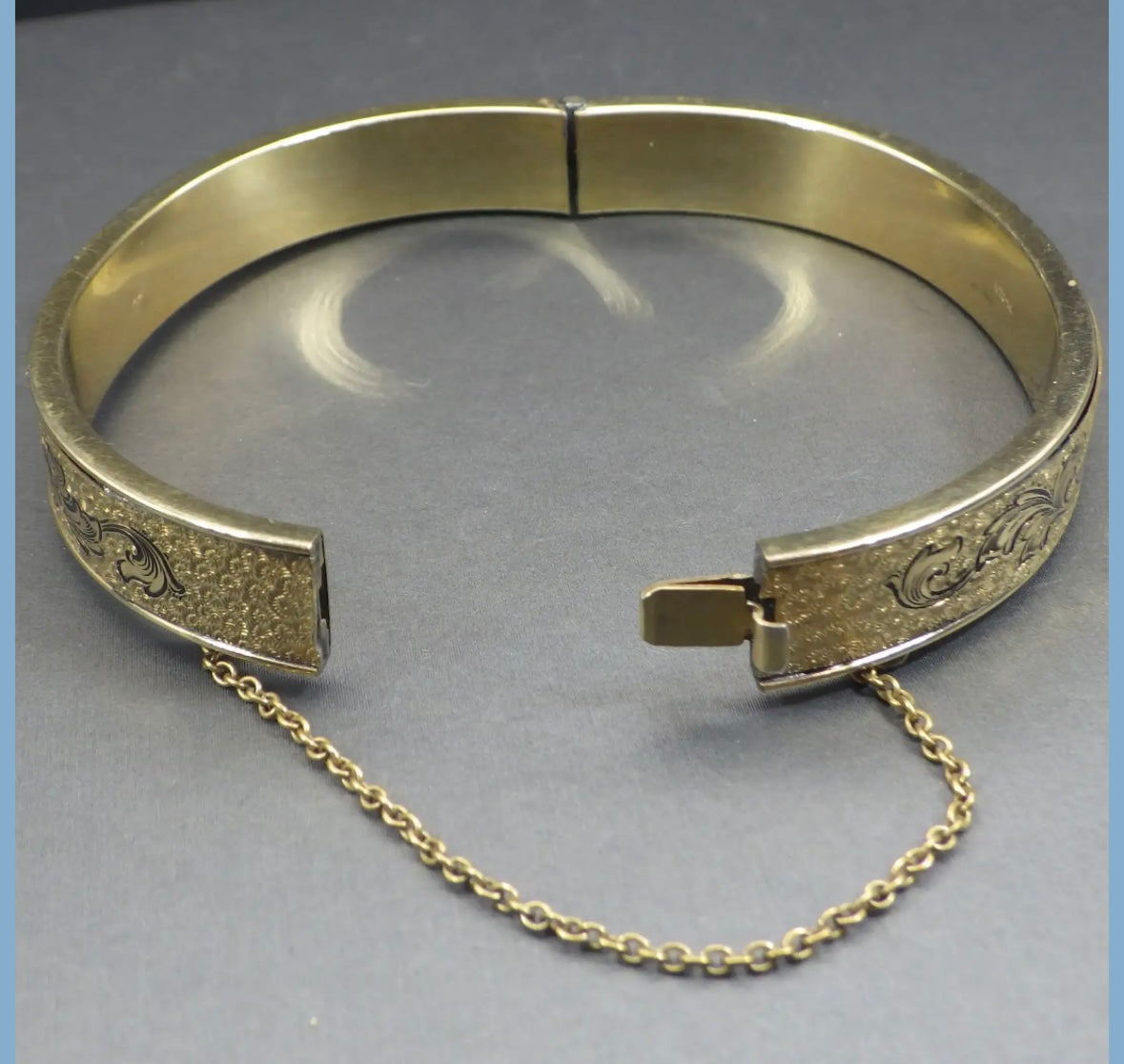Victorian Revival Gold Filled Bangle Bracelet