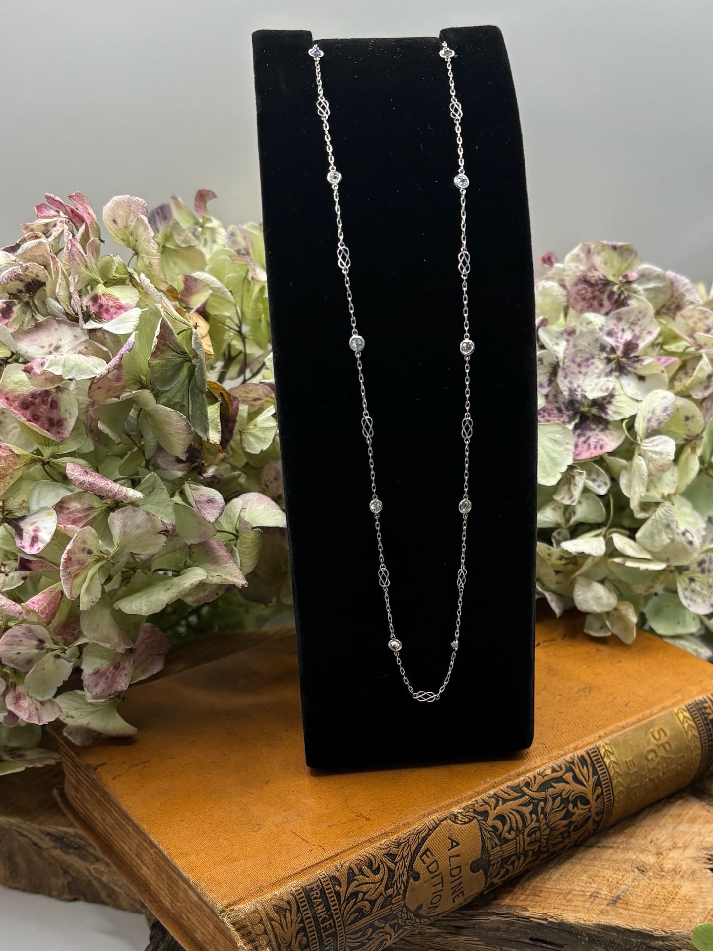 27" Platinum Diamond by the Yard Necklace