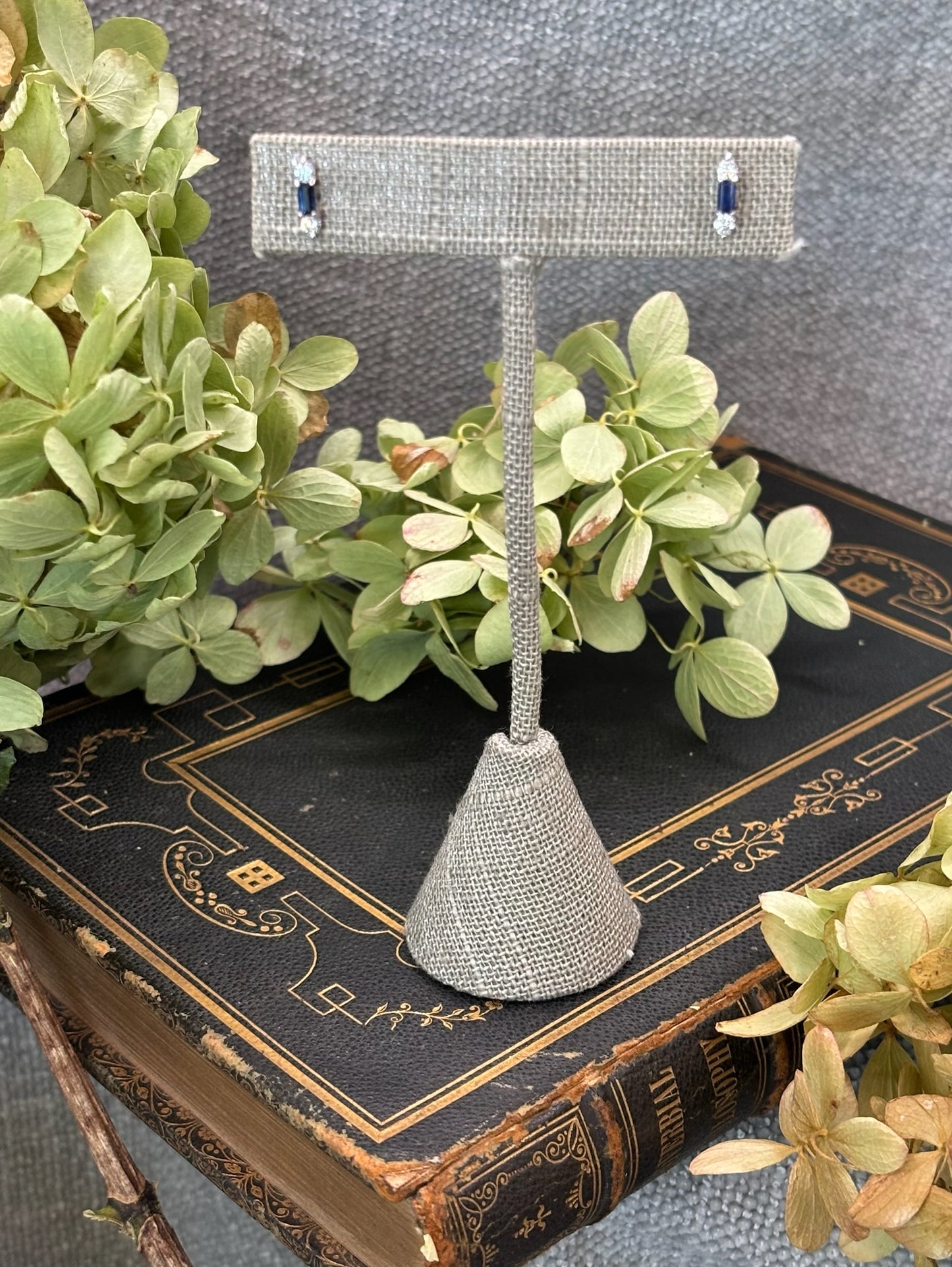 Sapphire and Diamond Earrings