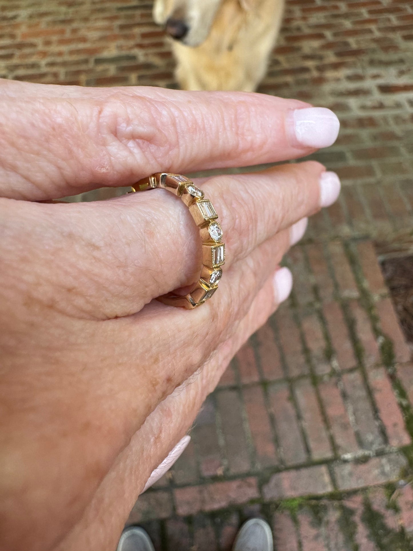 Diamond Baguette and Round Stone Band
