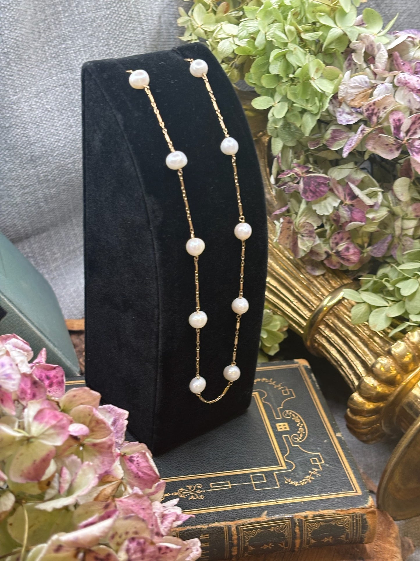 Pearl by the yard necklace