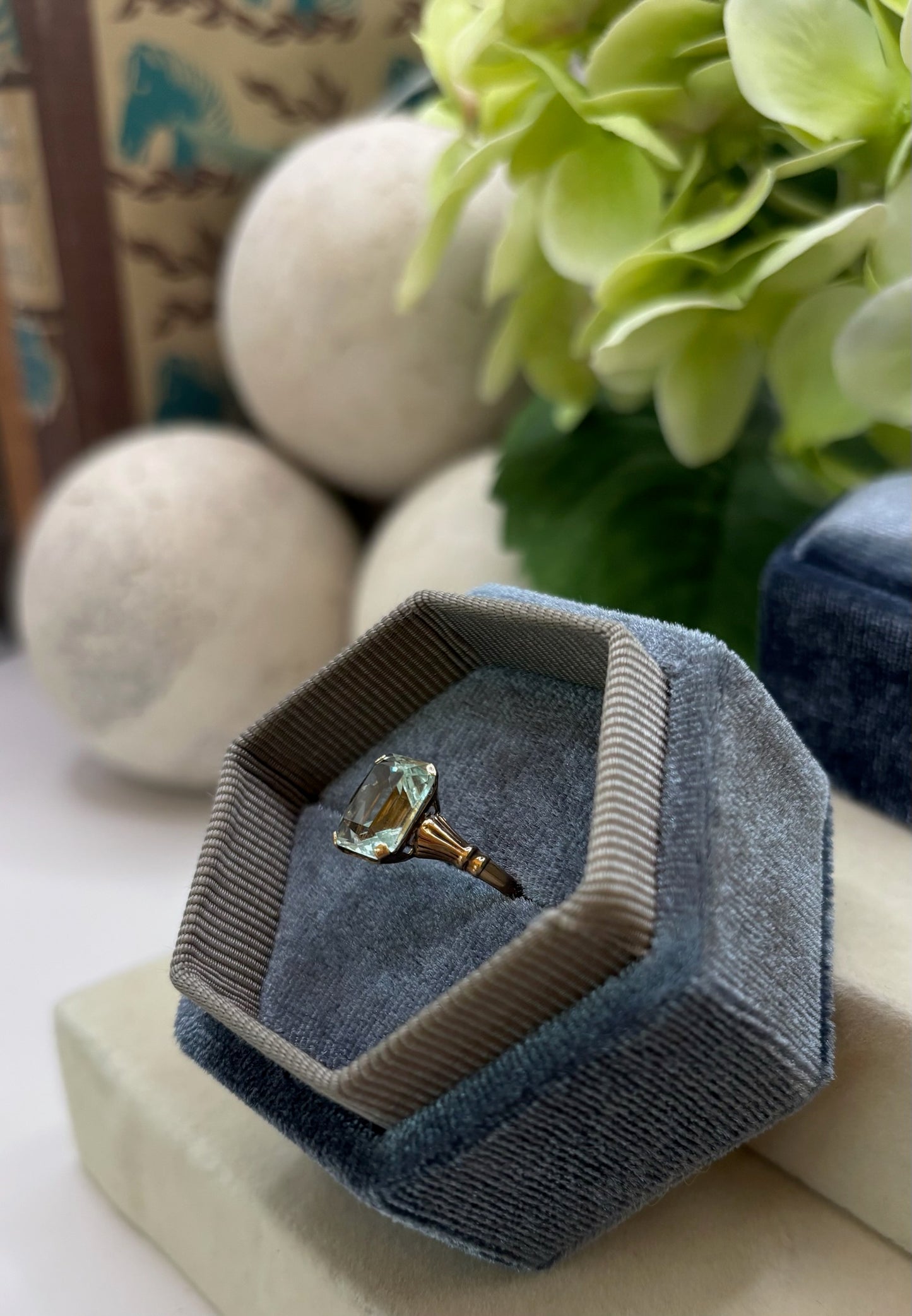 Antique Aquamarine Ring