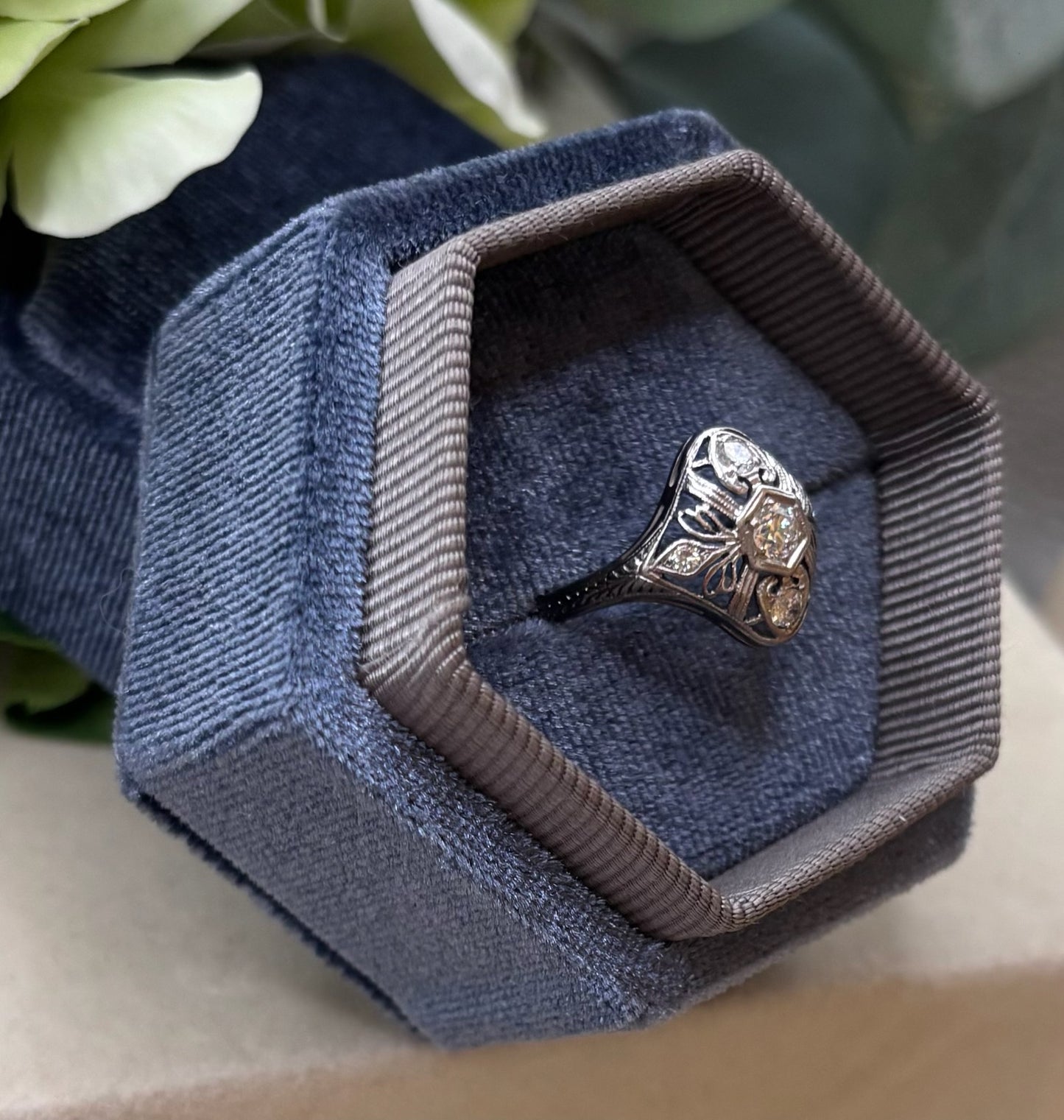 Art Deco 5 Stone Diamond Ring