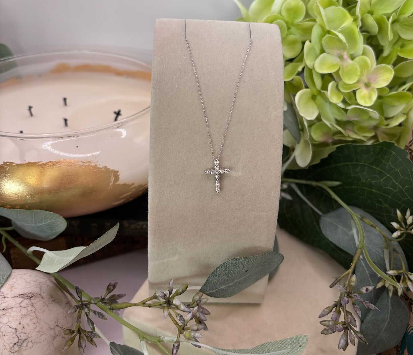 Diamond Cross Pendant Necklace