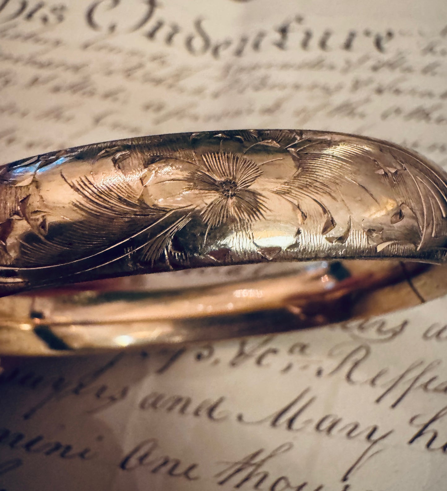 Antique Gold Filled Bangle Bracelet