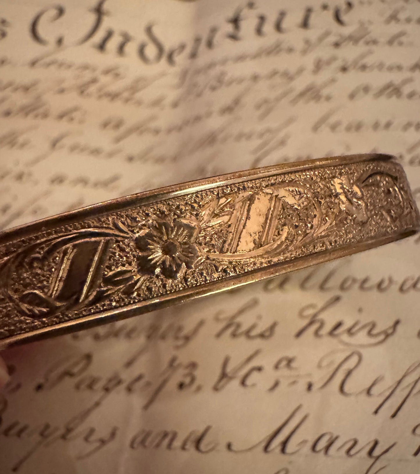 Victorian Gold Filled Bangle Bracelet
