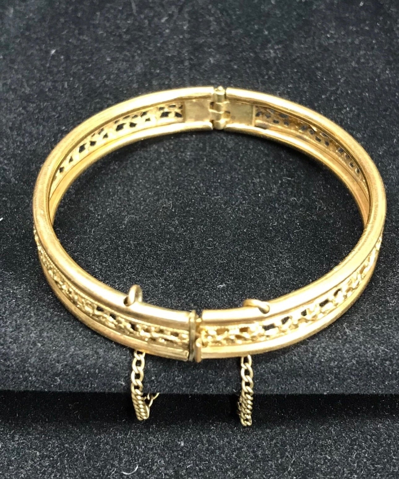 Child's Vintage Floral Mesh Gold Filled bracelet