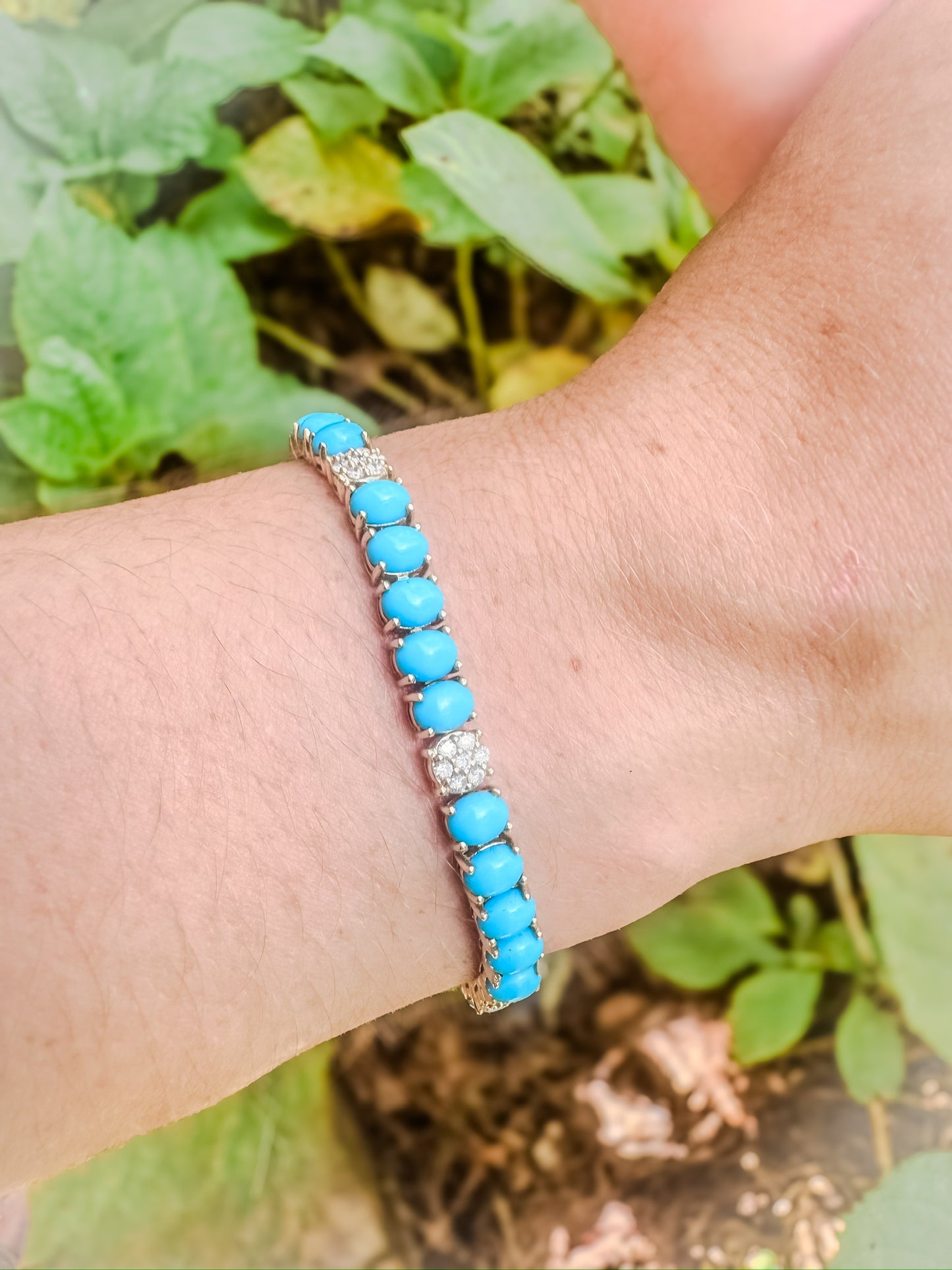 Turquoise and Diamond Bracelet