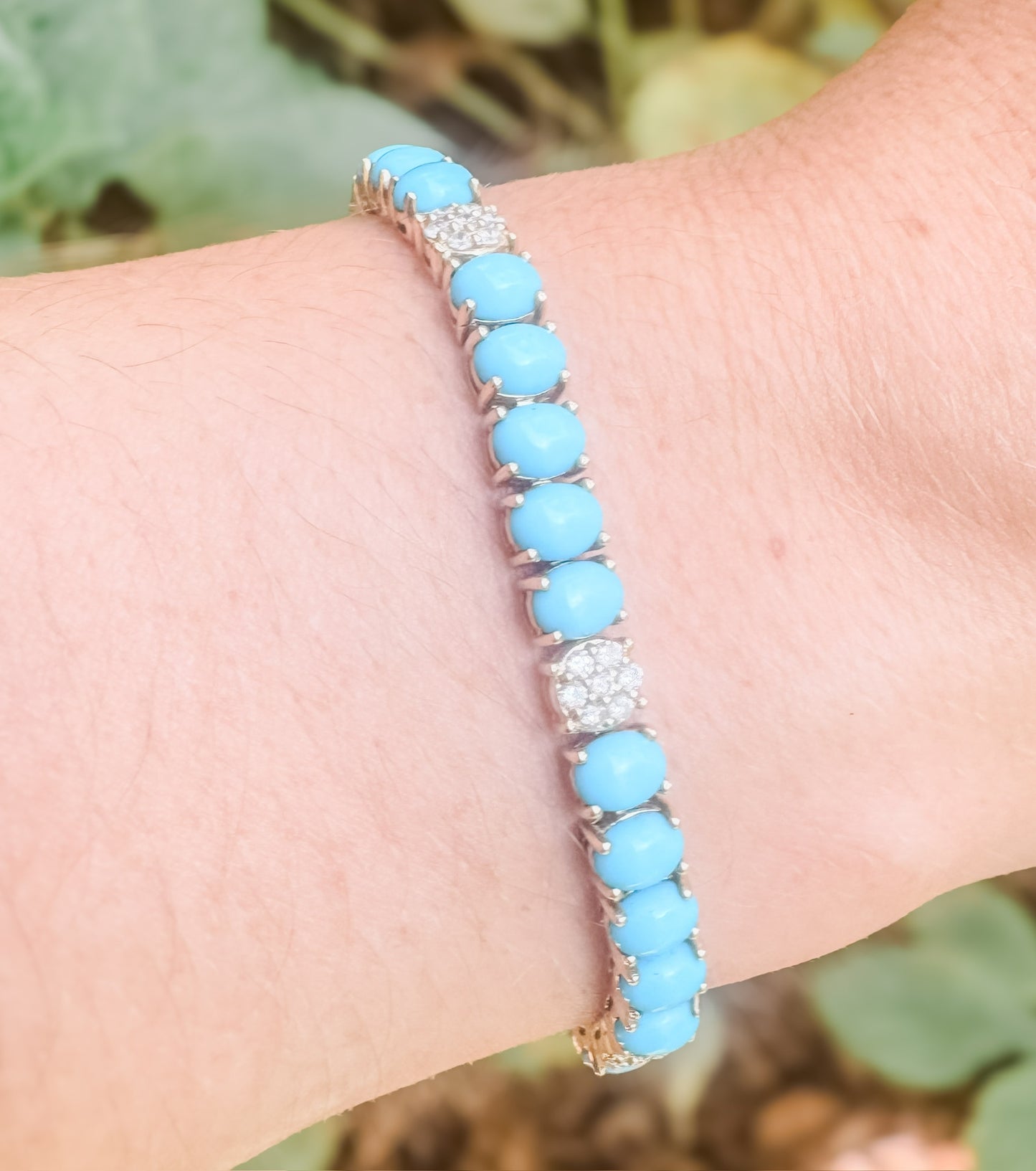 Turquoise and Diamond Bracelet
