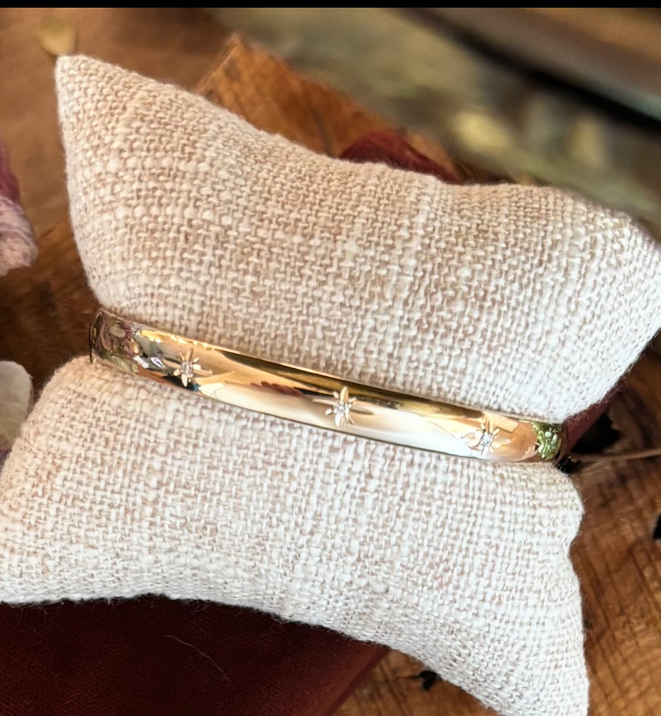 Starcut Diamond Gold Filled Bangle Bracelet -thin