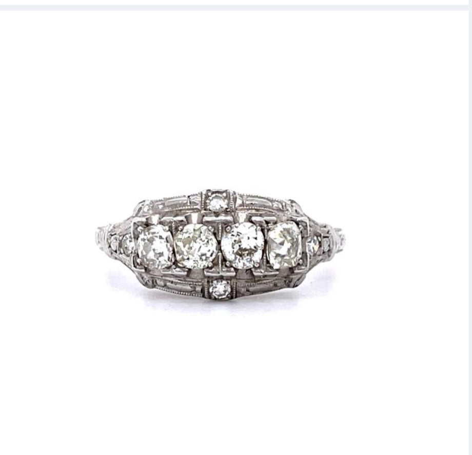 4 Diamond Estate Ring
