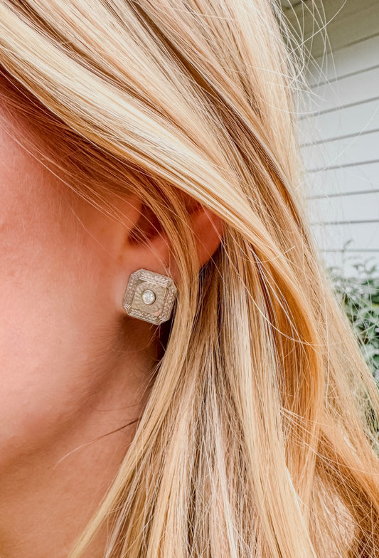 Art Deco Diamond Earrings