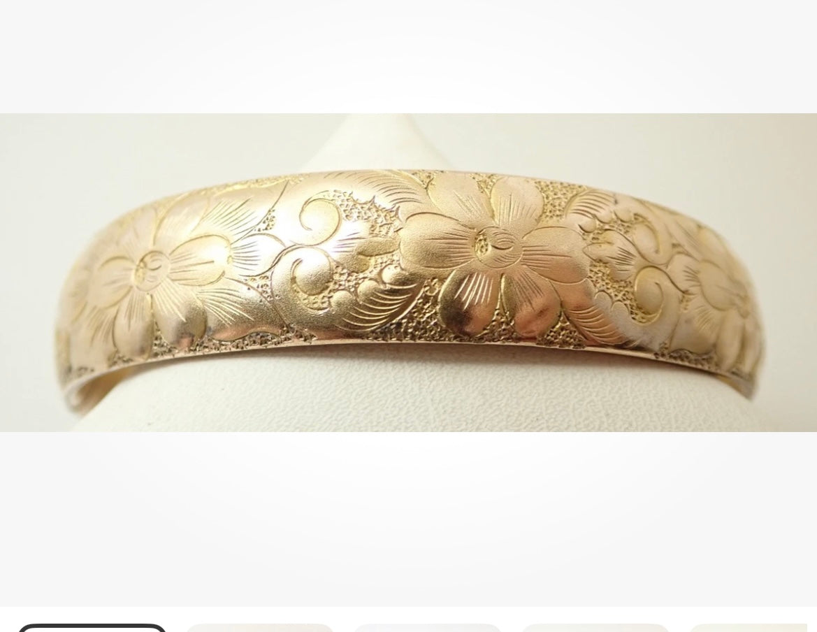 Antique Gold Filled Bangle Bracelet