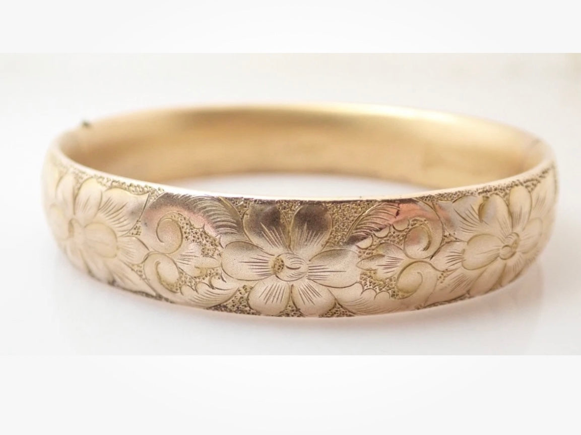 Antique Gold Filled Bangle Bracelet