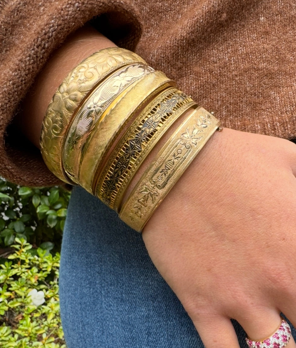 Victorian Gold Filled Bangle Bracelet