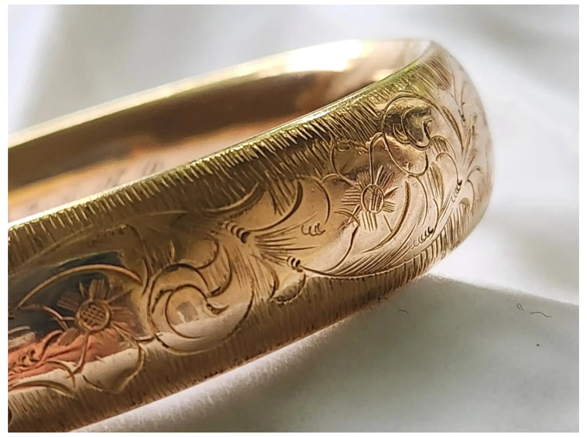 Antique Gold Filled Bangle Bracelet