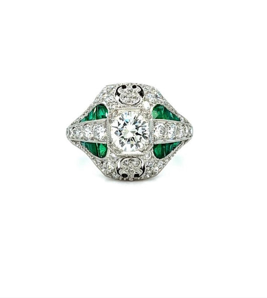 Diamond and Emerald Ring