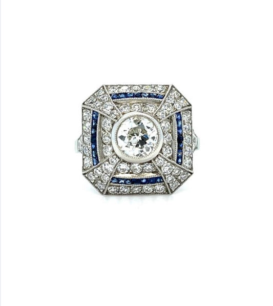 Diamond and Sapphire Ring
