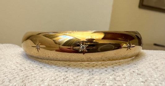 Starcut Diamond Gold Filled Bangle Bracelet - medium width