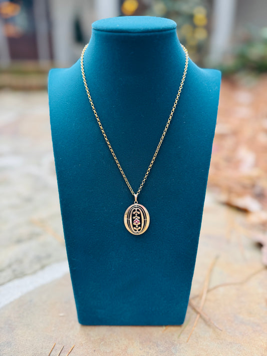 Edwardian floral pendant necklace