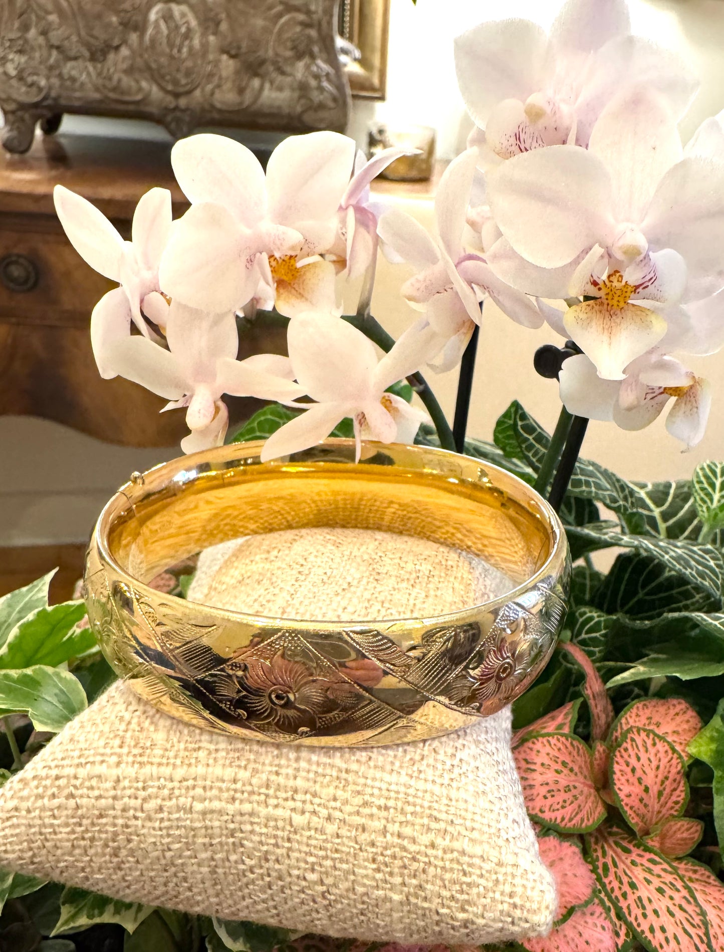 Antique Victorian Gold Filled Bangle Bracelet