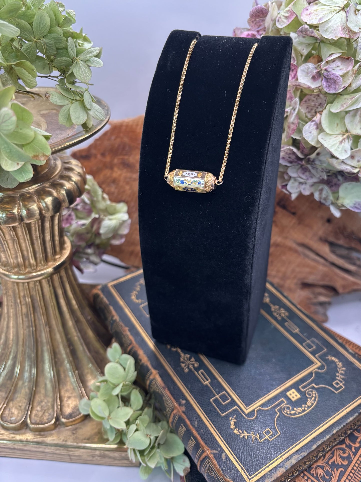 Antique French Barrel Necklace