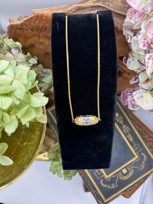 Antique French Barrel Necklace