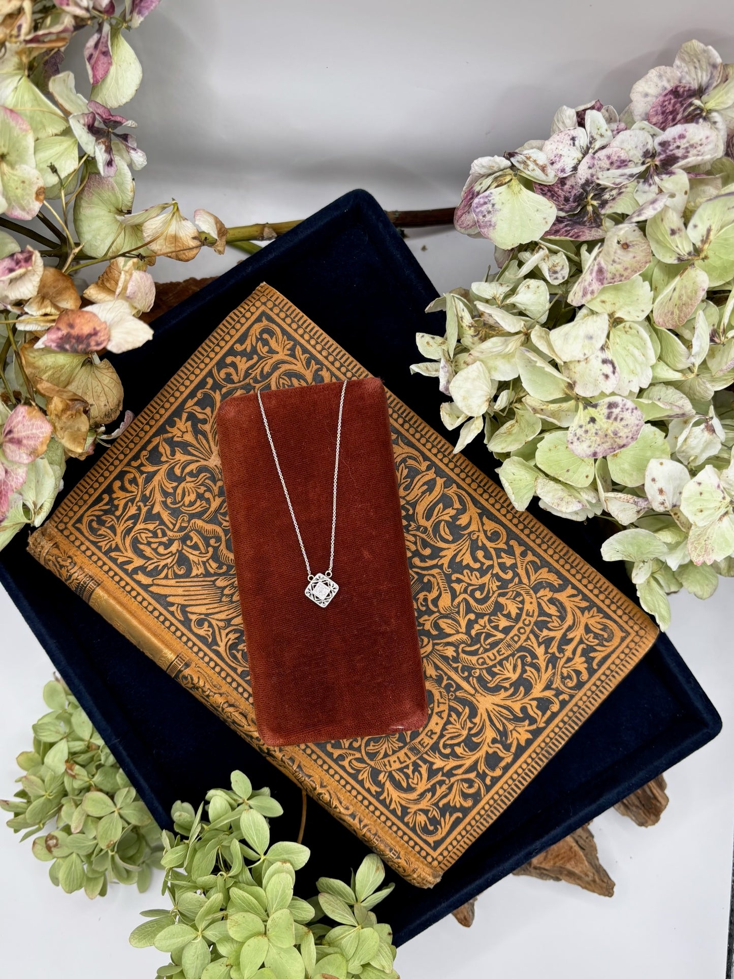 Diamond Stickpen Pendant Necklace
