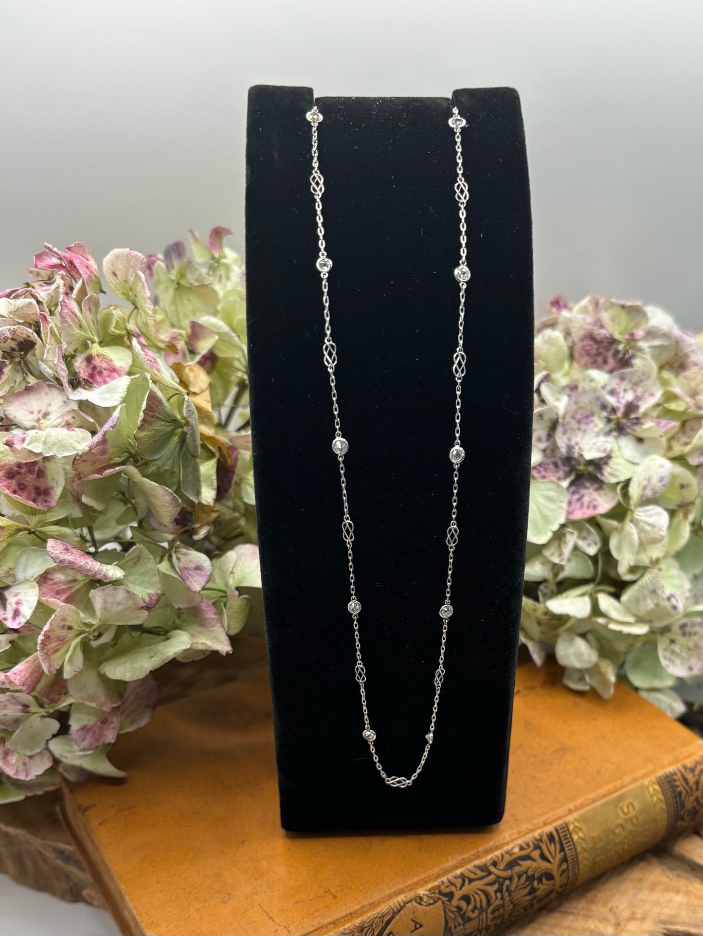 27" Platinum Diamond by the Yard Necklace