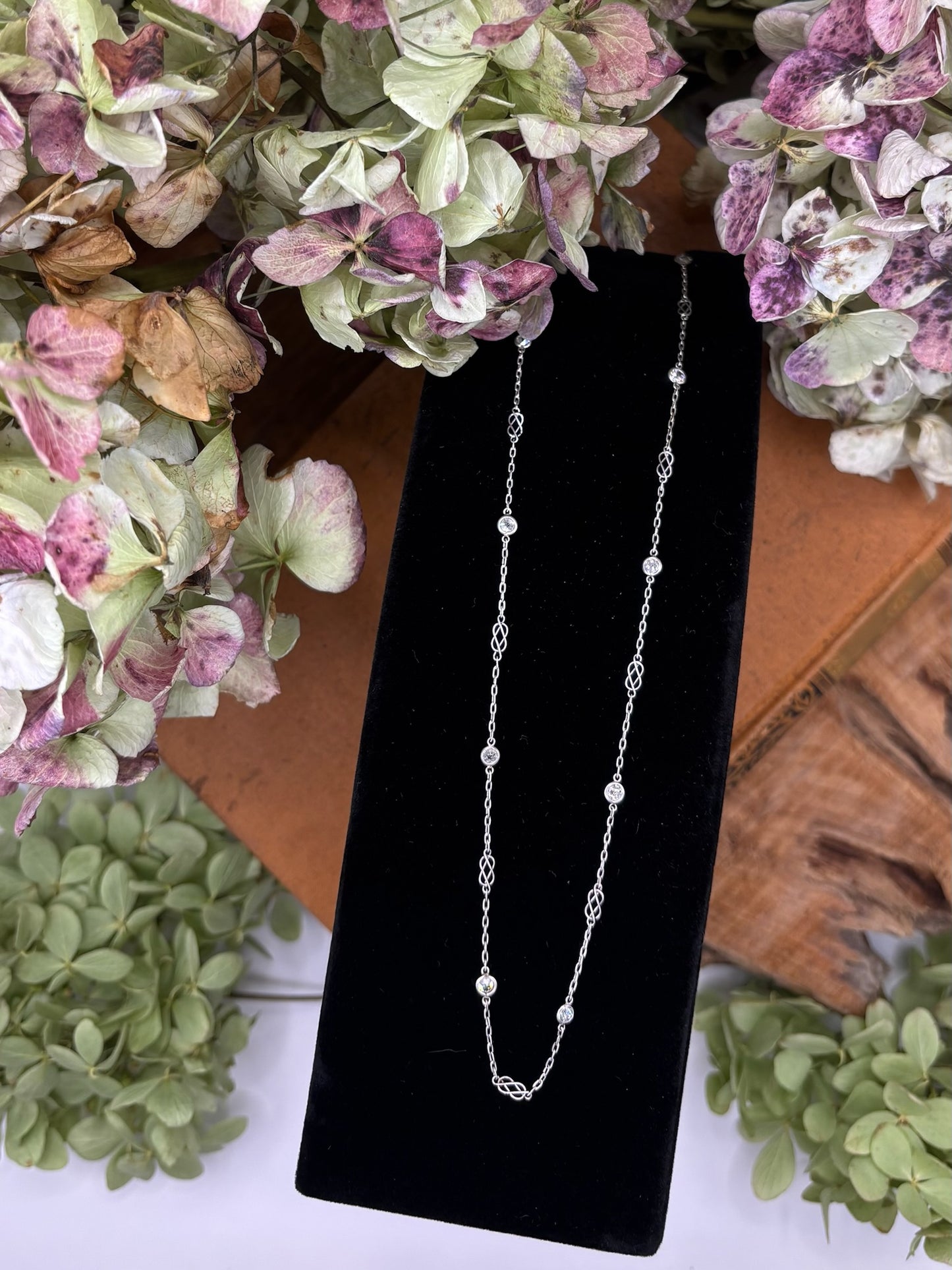 27" Platinum Diamond by the Yard Necklace