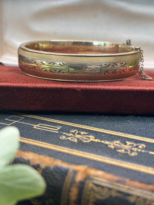 Antique Gold Filled Bangle Bracelet