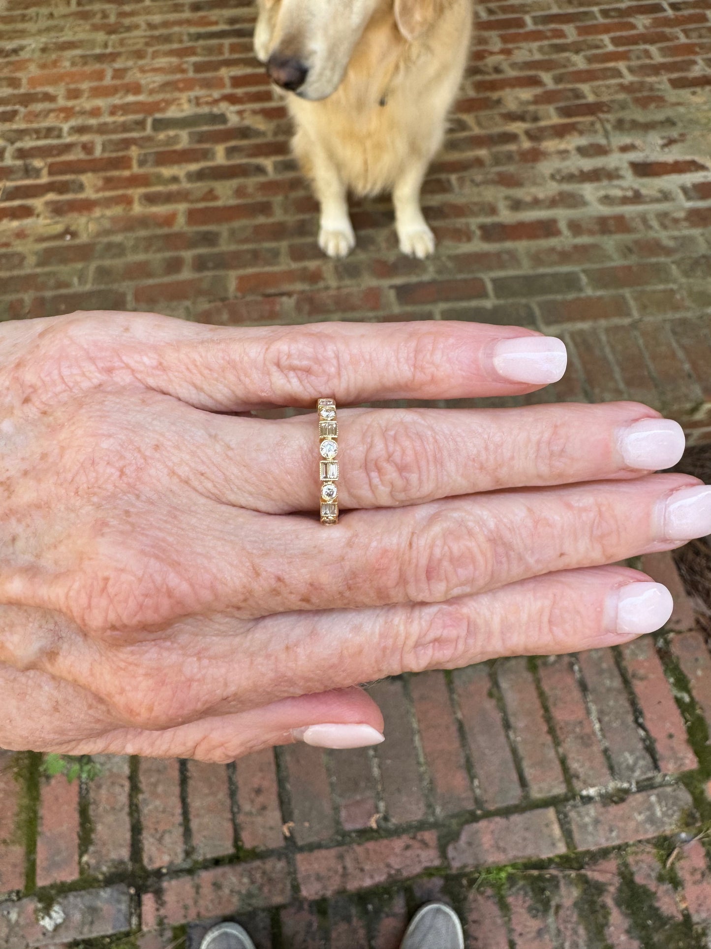 Diamond Baguette and Round Stone Band