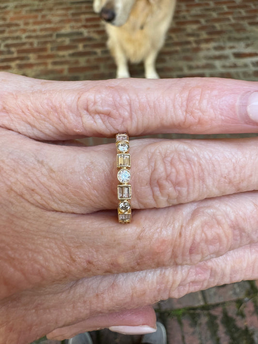 Diamond Baguette and Round Stone Band