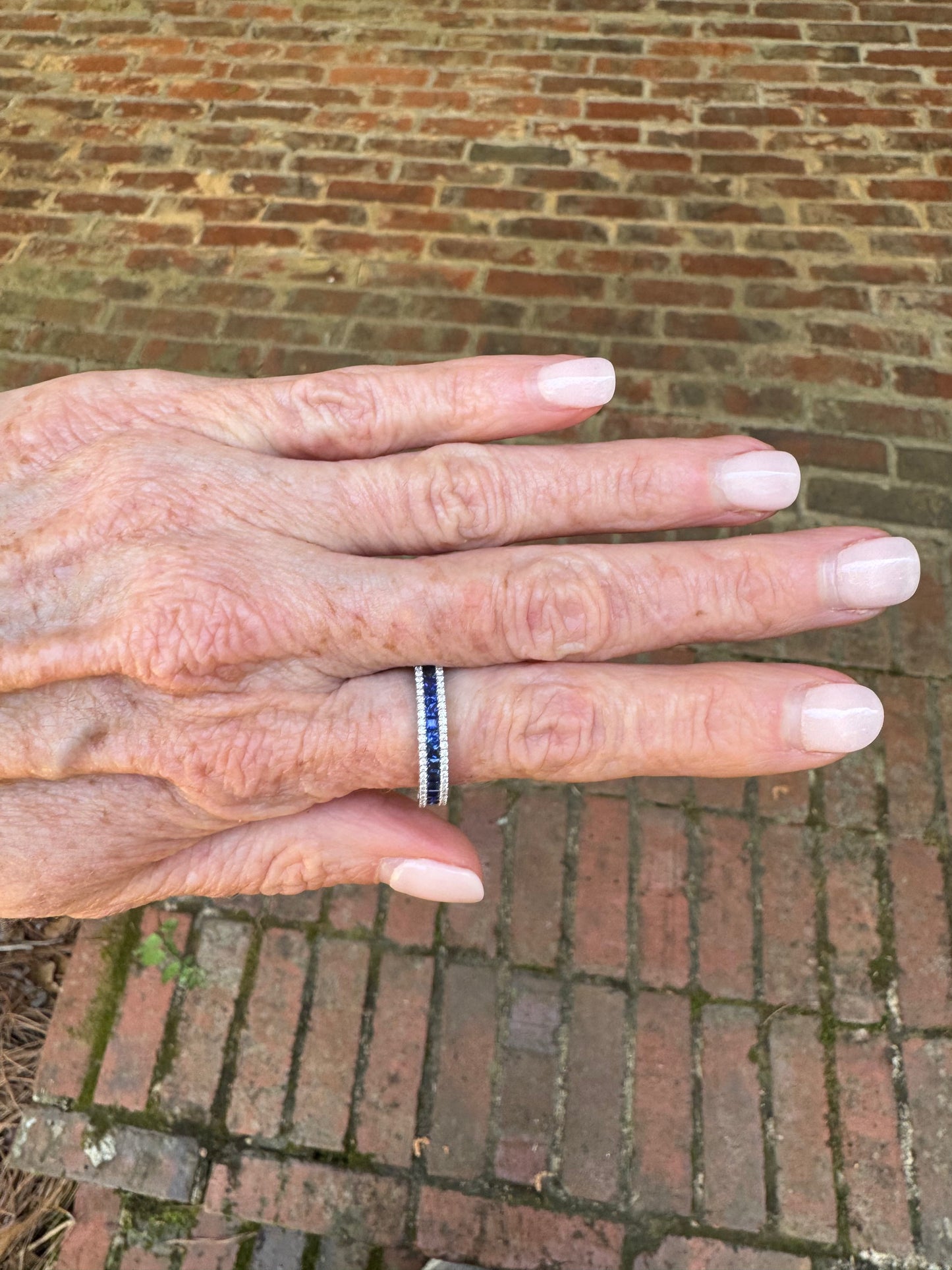 Diamond and Sapphire Channel Ring