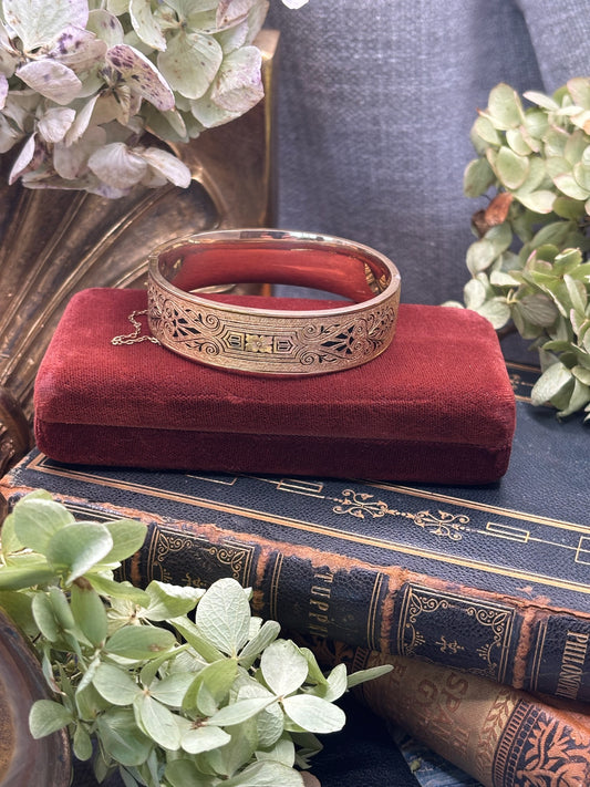 Antique gold filled bangle bracelet