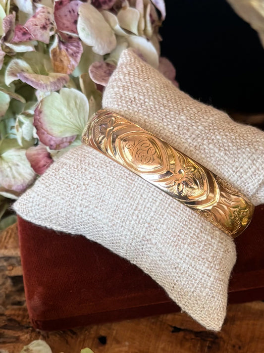 Antique Gold Filled Bangle Bracelet