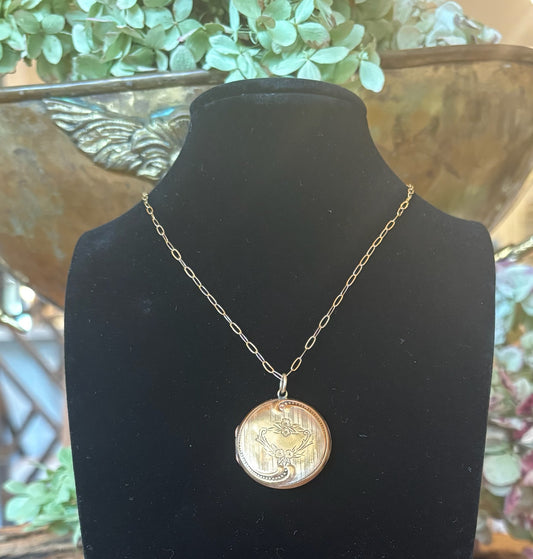 Art Nouveau Locket Pendant