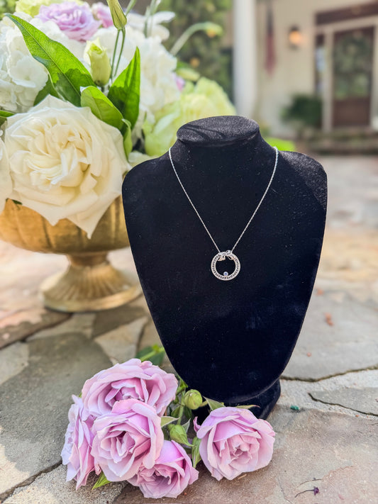 Antique Bow and Sapphire Necklace
