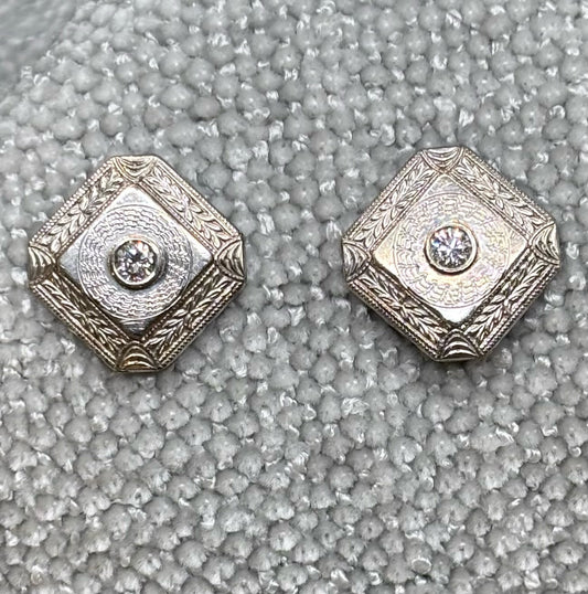 Art Deco Diamond Earrings