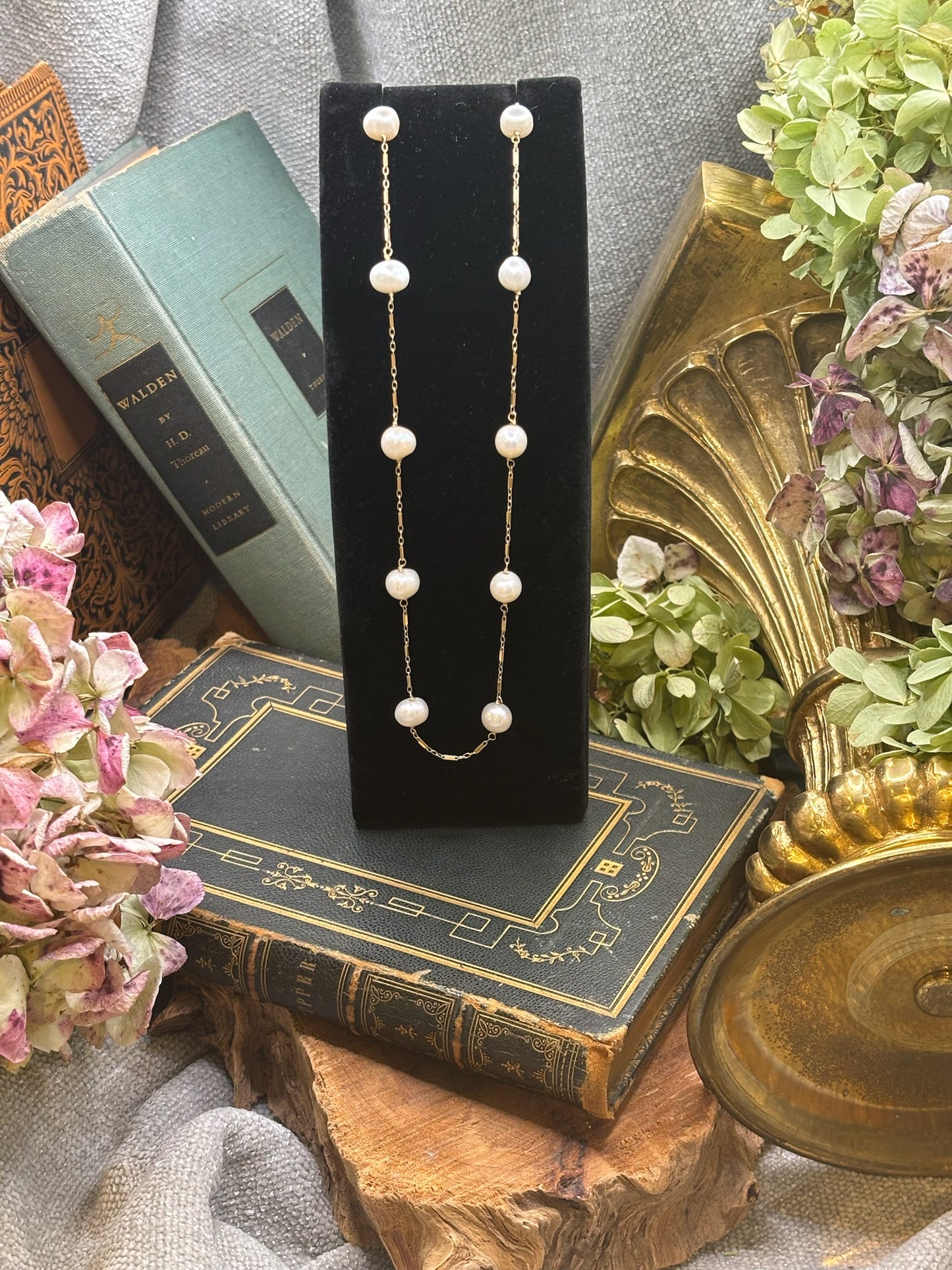 Pearl by the yard necklace