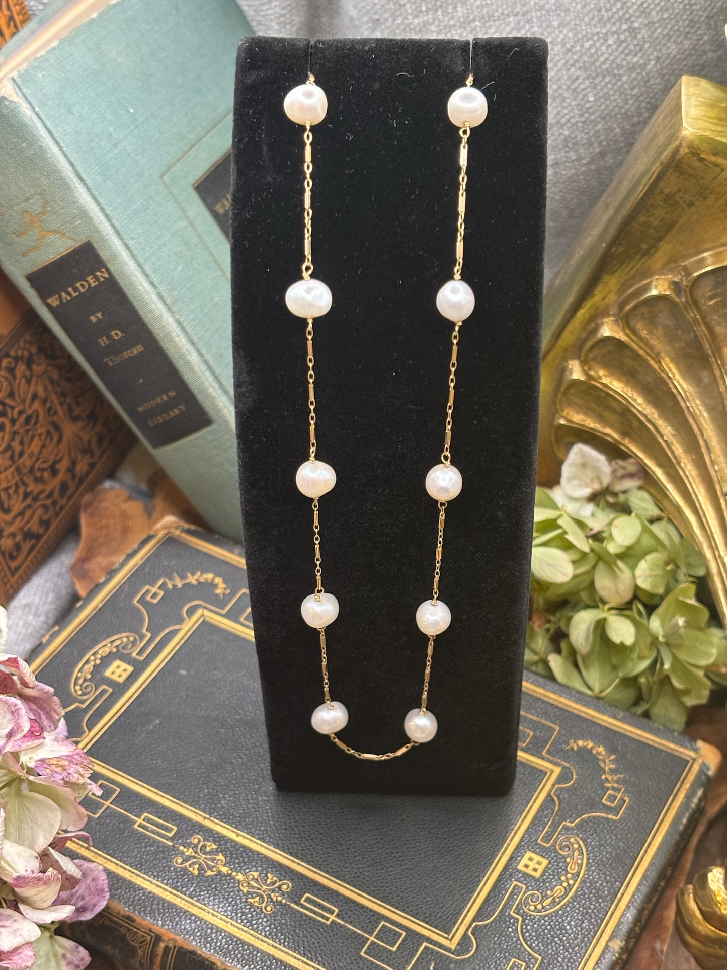 Pearl by the yard necklace