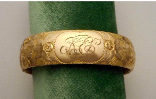 Antique Victorian Gold Filled Bangle Bracelet