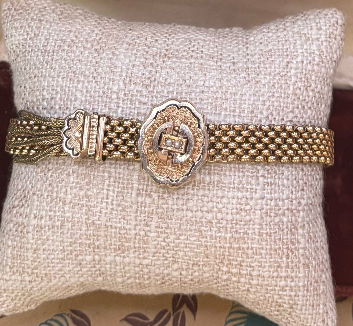 Antique Victorian Gold Filled Mesh Bracelet