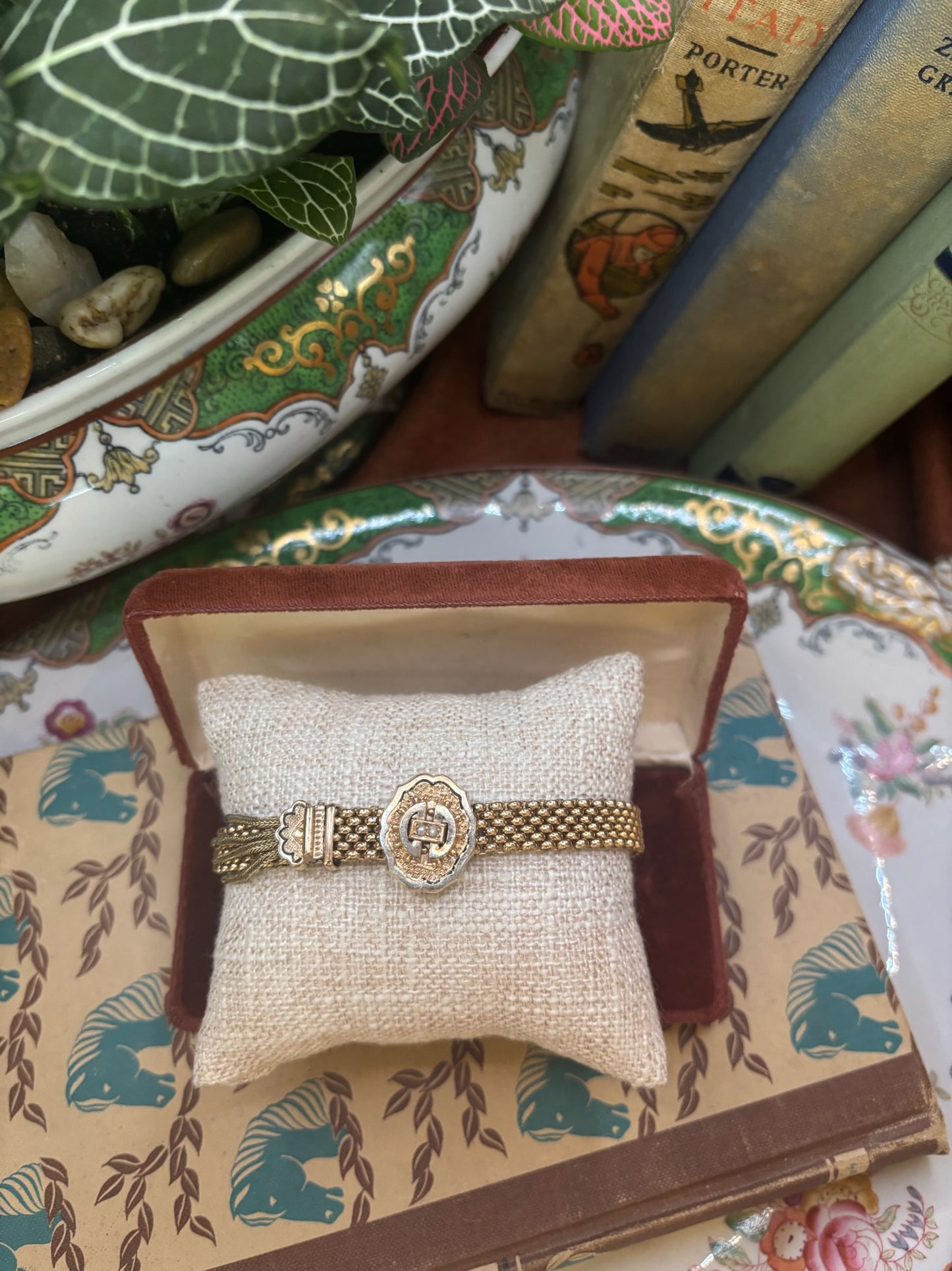 Antique Victorian Gold Filled Mesh Bracelet