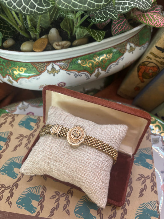 Antique Victorian Gold Filled Mesh Bracelet