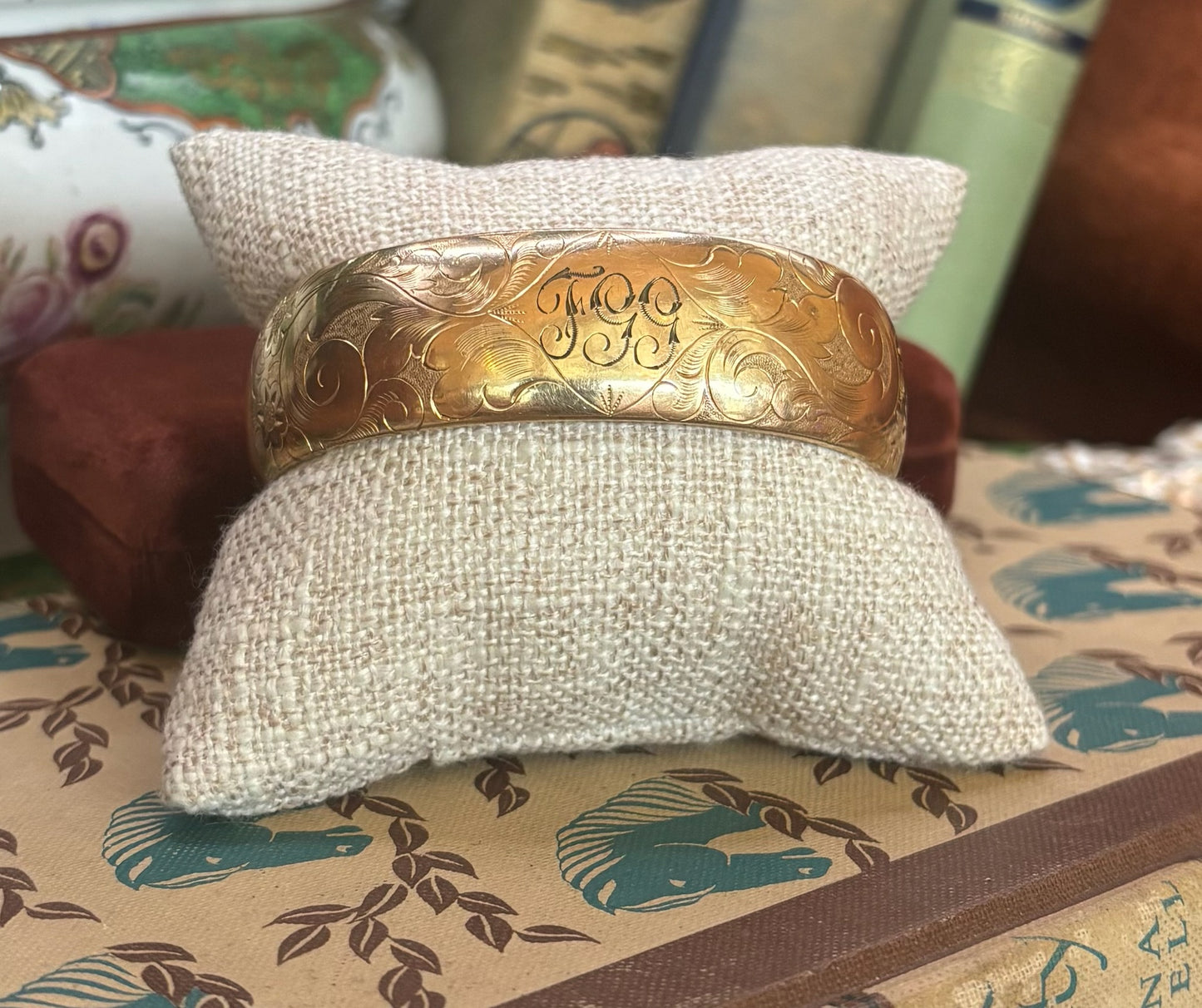 Antique Victorian Gold Filled Bangle Bracelet