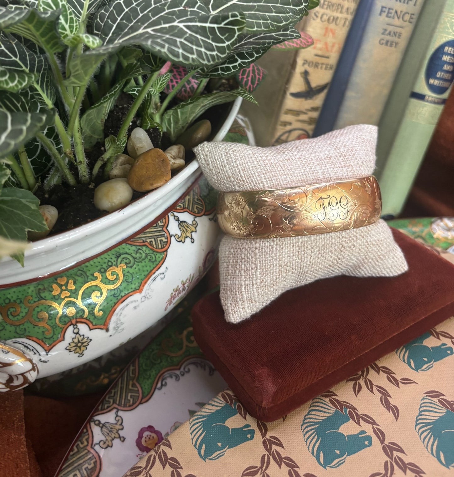 Antique Victorian Gold Filled Bangle Bracelet