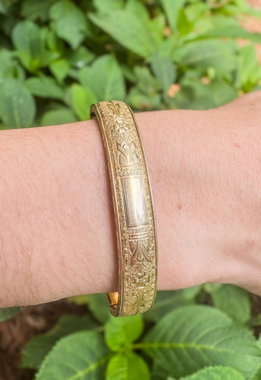 Vintage Gold filled Etruscan Bangle